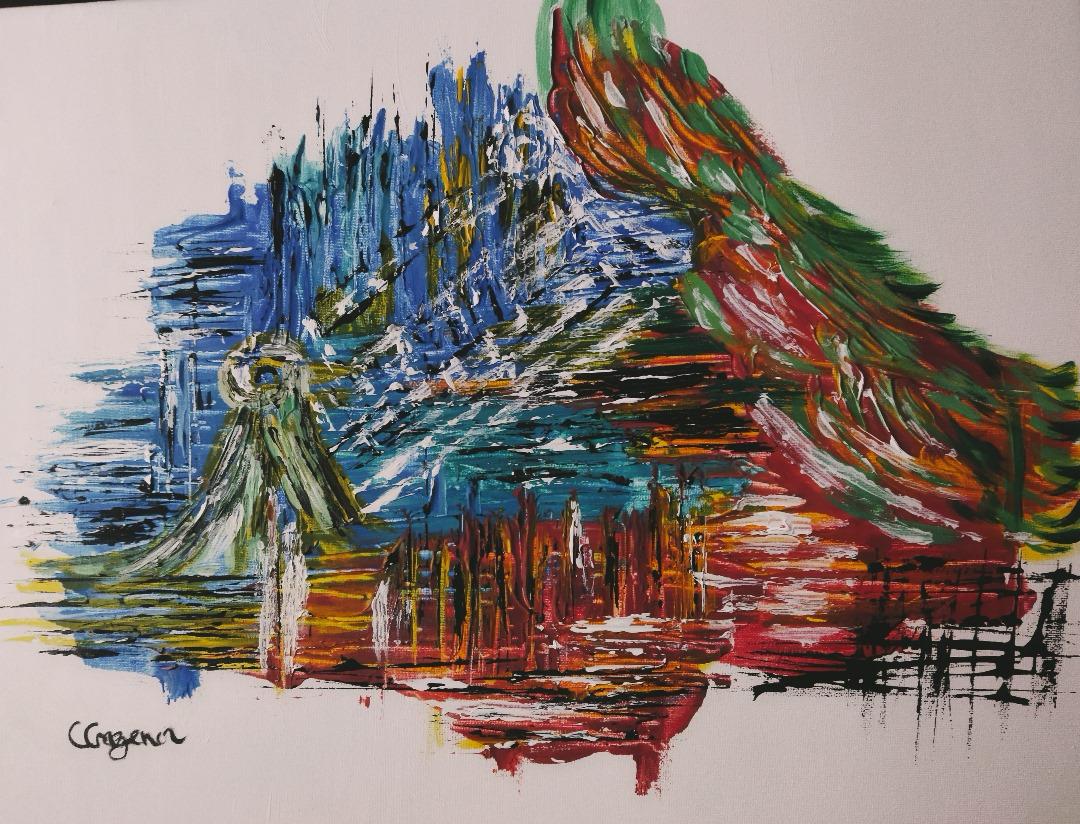 Œuvre abstraite de Cindy Gazenor