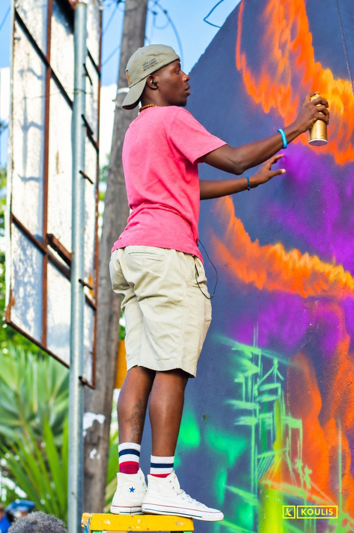 La couleur en mouvement : réalisation d’une fresque.