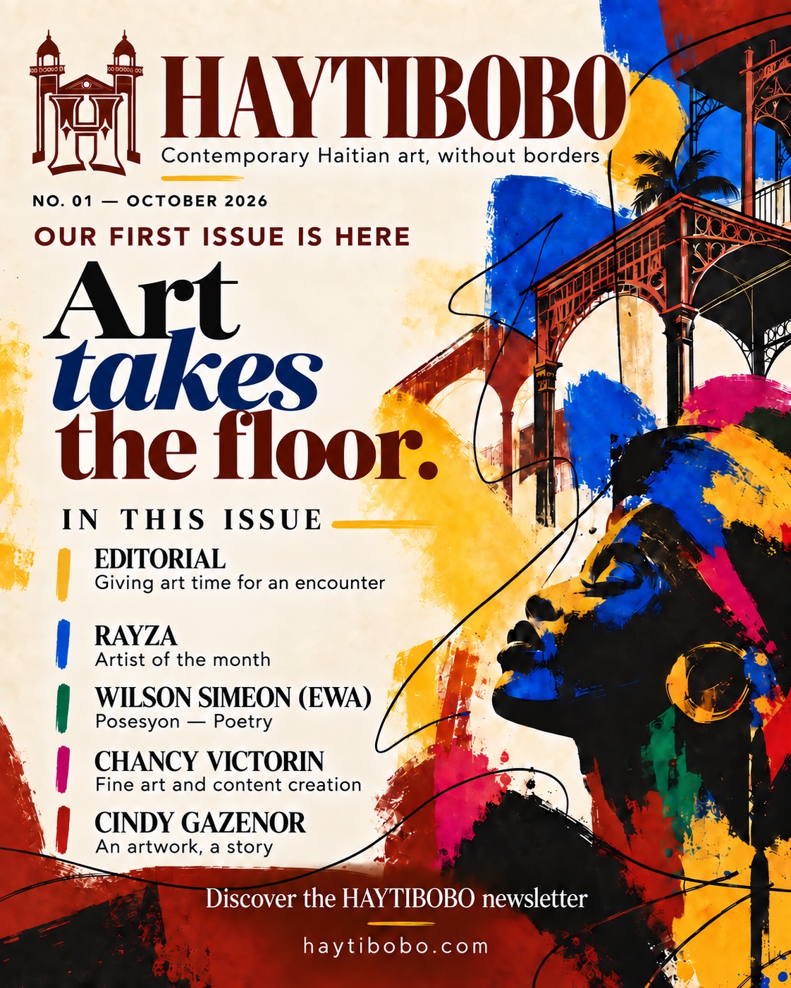 English cover of HAYTIBOBO issue 01: Art takes the floor, October 2026